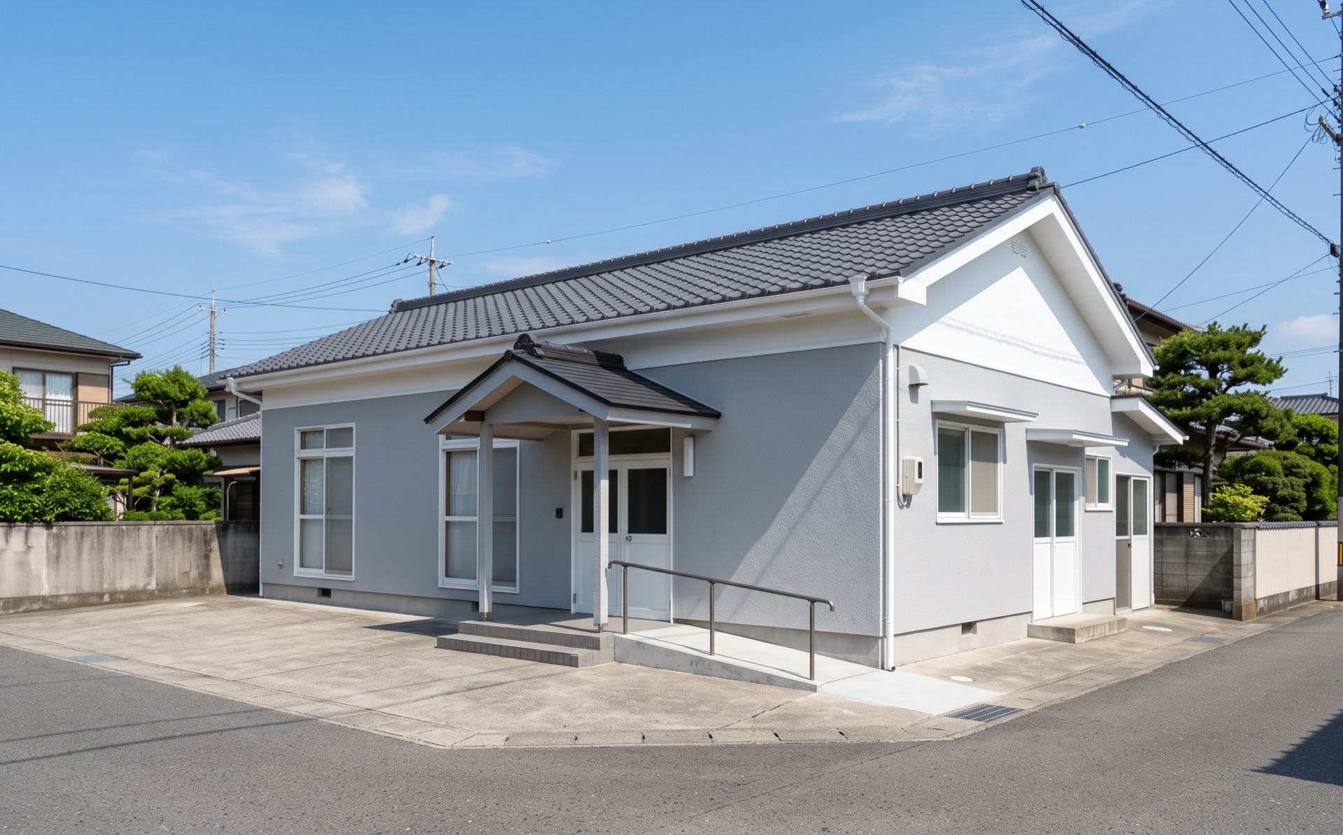塗り替えを終えた建物の外壁